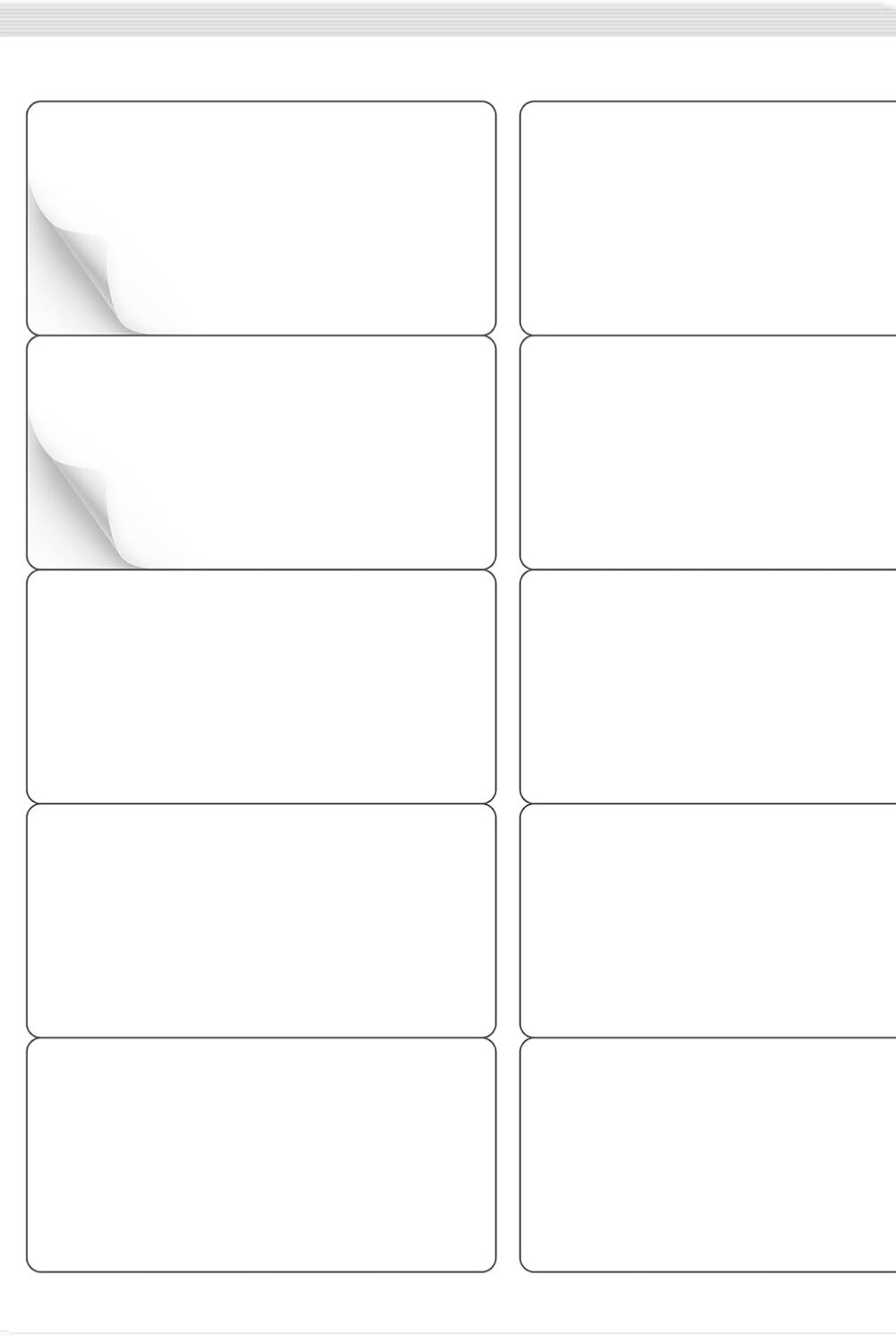 L Liked 2"x4" Printable White Label Stickers 300 Labels 30 Sheets | Matte, strong Adhesive, laser/inkjet compatible, 10 per sheet, for shipping, address, product & barcode