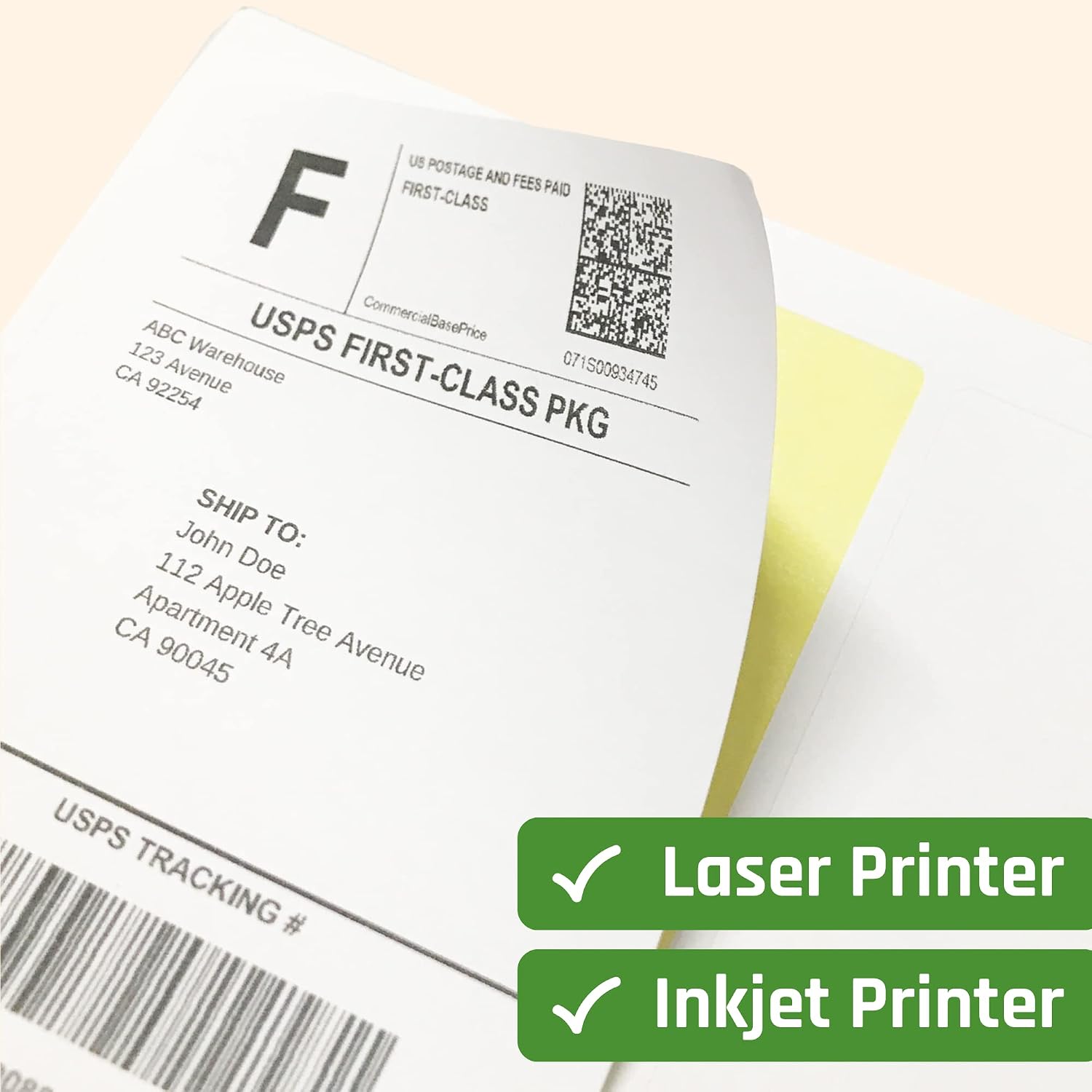 (4" x 5") 30 Sheets, Large White Labels Stickers - Laser/Inkjet Printable - Image 4