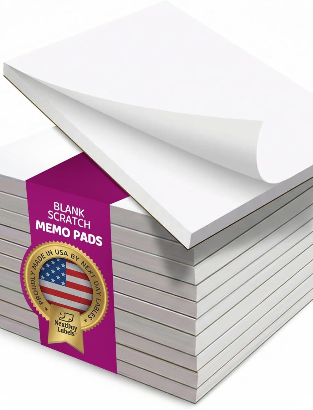 NextDayLabels 4x6 - Memo Pads, Scratch Paper, 50 Sheets Per Pad, 10 Pads | for Scratch Pad, White, for Office and School Supplies for Writing Notes, Do Lists, Servers, Excellent Value, Made in USA